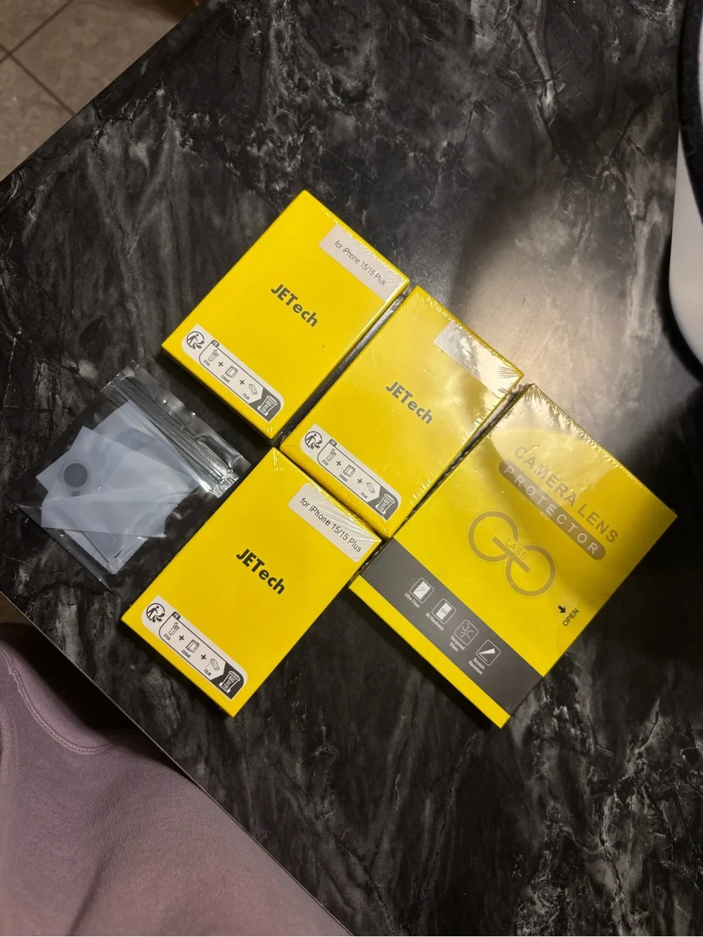 iPhone 15- 15 plus clear & pink Camera Lens Protectors
